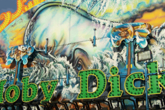 Giant Moby Dick sign with light-up lettering