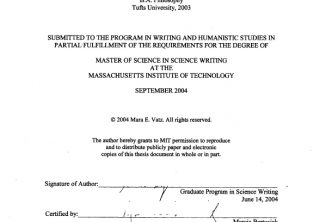 Cover page of Mara Vatz's thesis "Investigation of Flight 191"