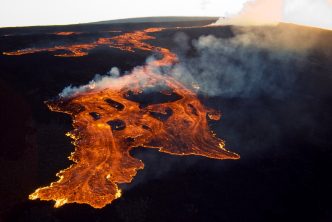 Lava flow from vents near P. Haa