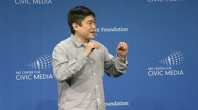 Joi Ito speaking at Civic Media conference