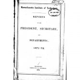 1872 MIT Presidents Report cover