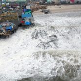 Aerial views of the damage caused by Hurricane Sandy to the New Jersey coast