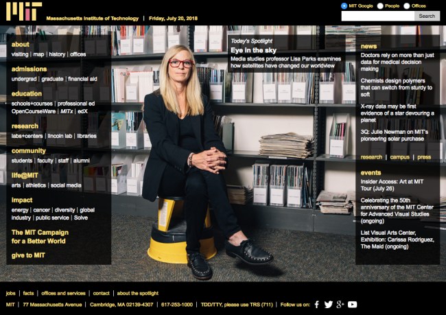 Lisa Parks on MIT homepage