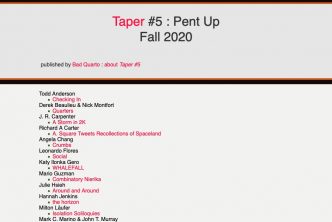 Screenshot of the Taper 5 website