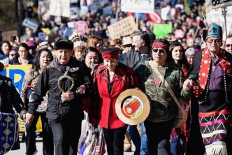 Indigenous peoples protest march