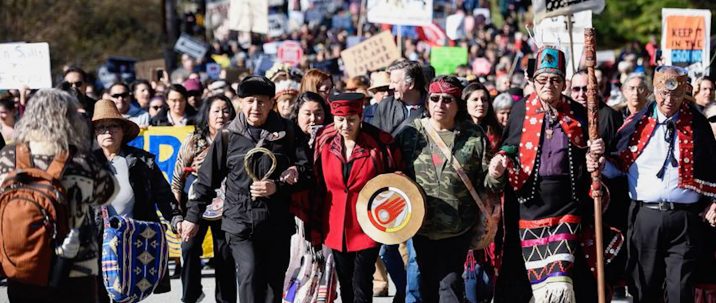 Indigenous peoples protest march