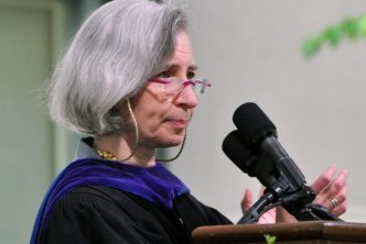 Martha Minow in commencement regalia