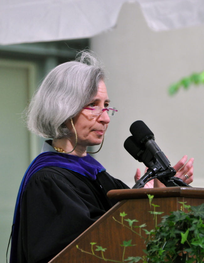 Martha Minow in commencement regalia